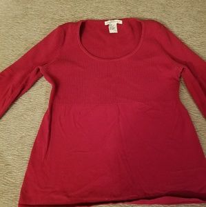 Red 3/4  sleeve Top